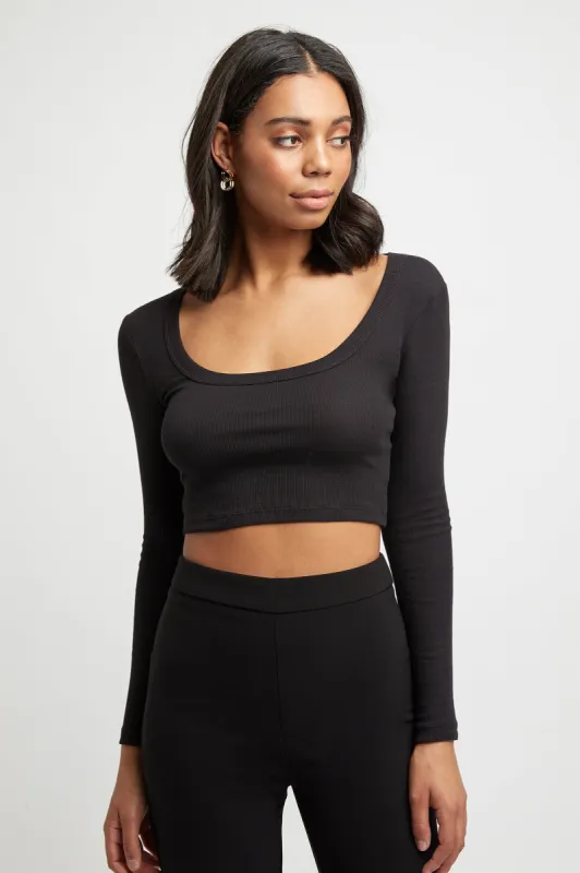 Dasha Long Sleeve Crop made by Kookai
