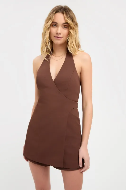 Oyster Halter Playsuit sold by Kookai