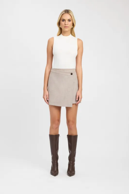 Darcy Overlap Mini Skirt sold by Kookai