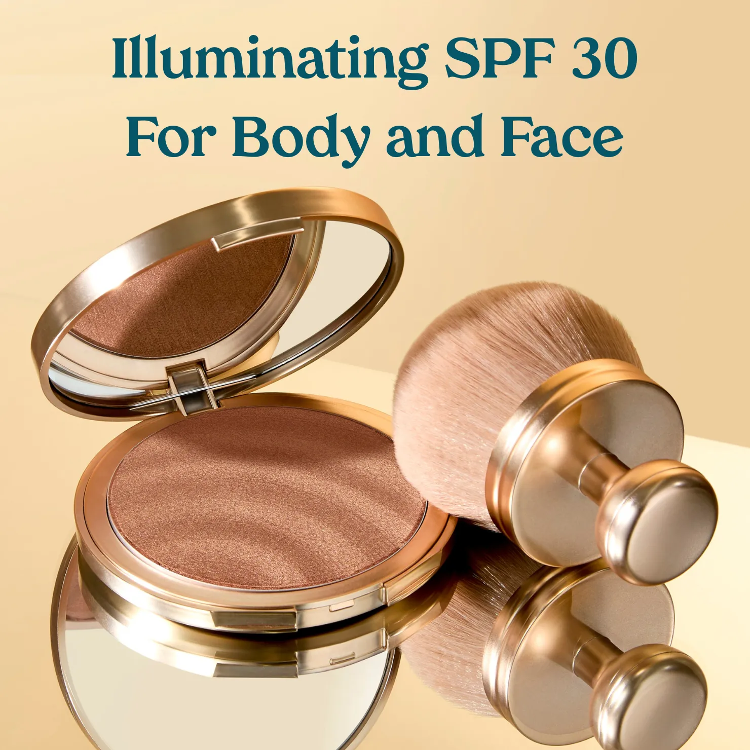 Sun Veil Illuminating Sunscreen SPF 30 + Kabuki Brush sold by Kopari product image thumbnail 2