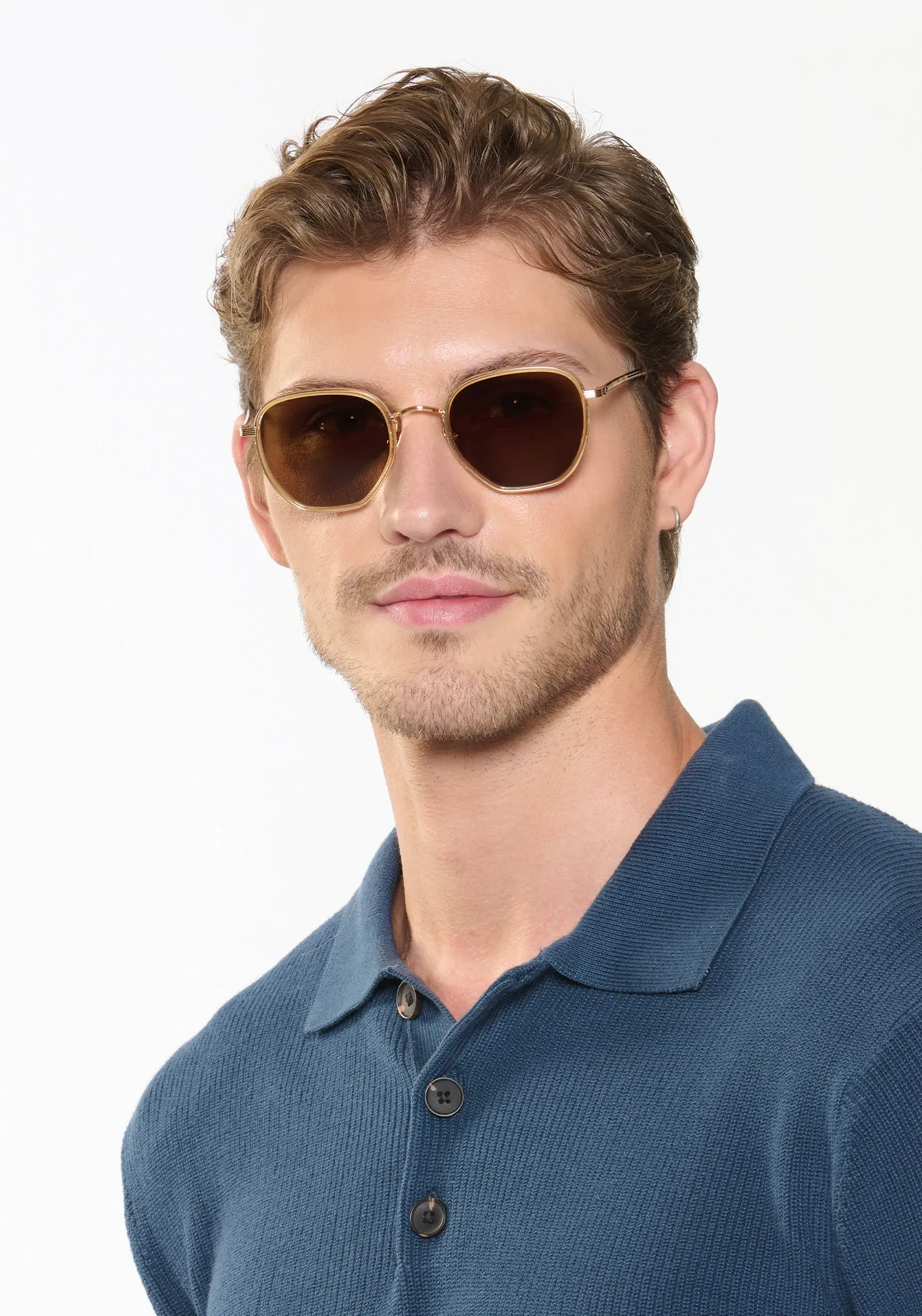 PASCAL | 18K Titanium + Champagne + Rue Tortoise Polarized sold by KREWE product image thumbnail 5