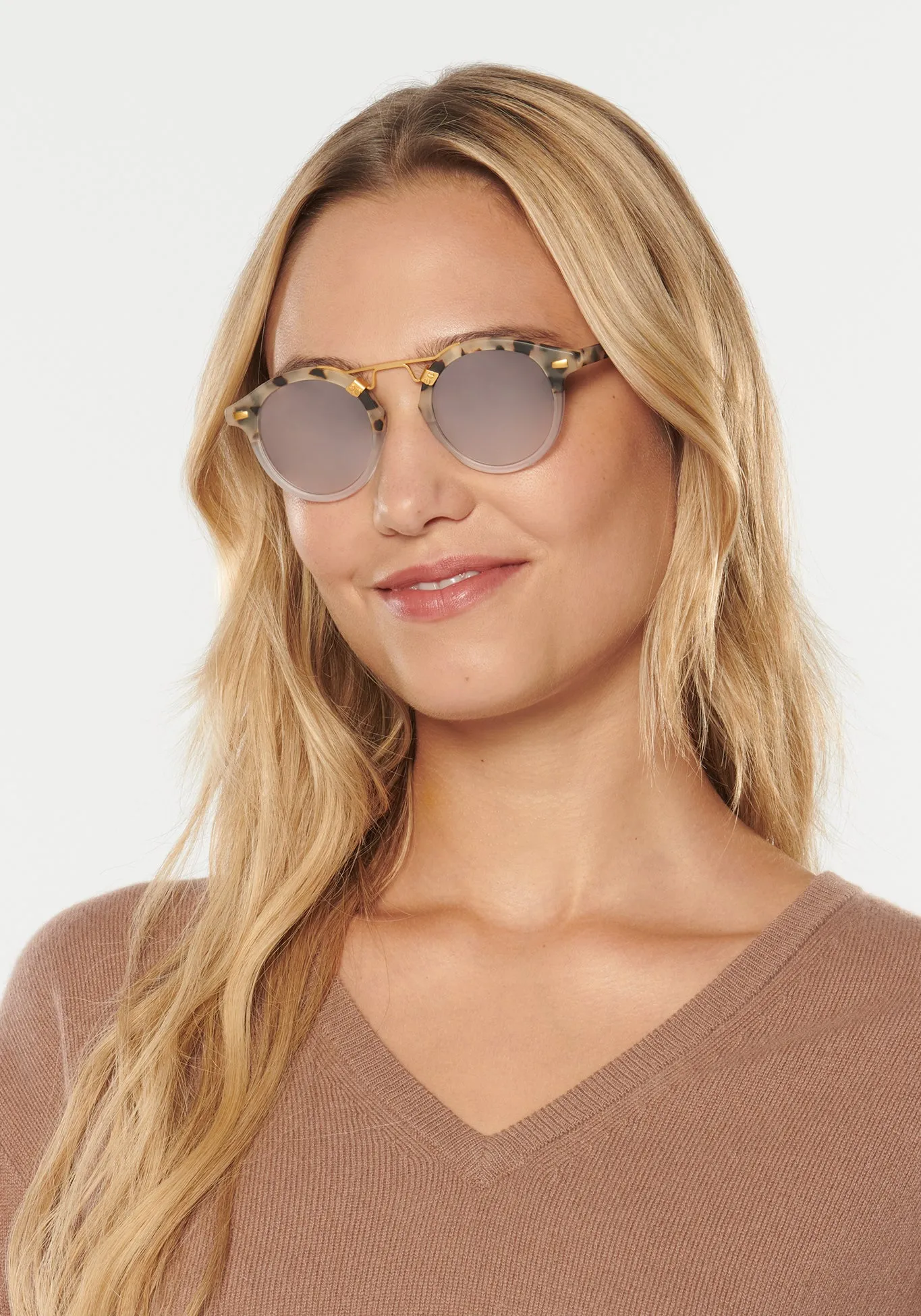 ST. LOUIS MIRRORED | Matte Oyster to Crystal Mirror Polarized 24K sold by KREWE product image thumbnail 2