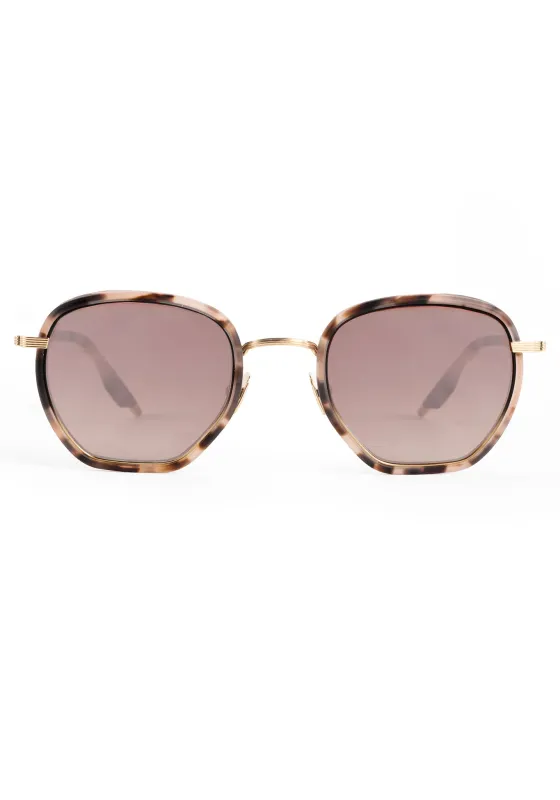 PEYTON | 18K Matte Black Fade Titanium + Matte Sunday Tortoise Mirrored made by KREWE