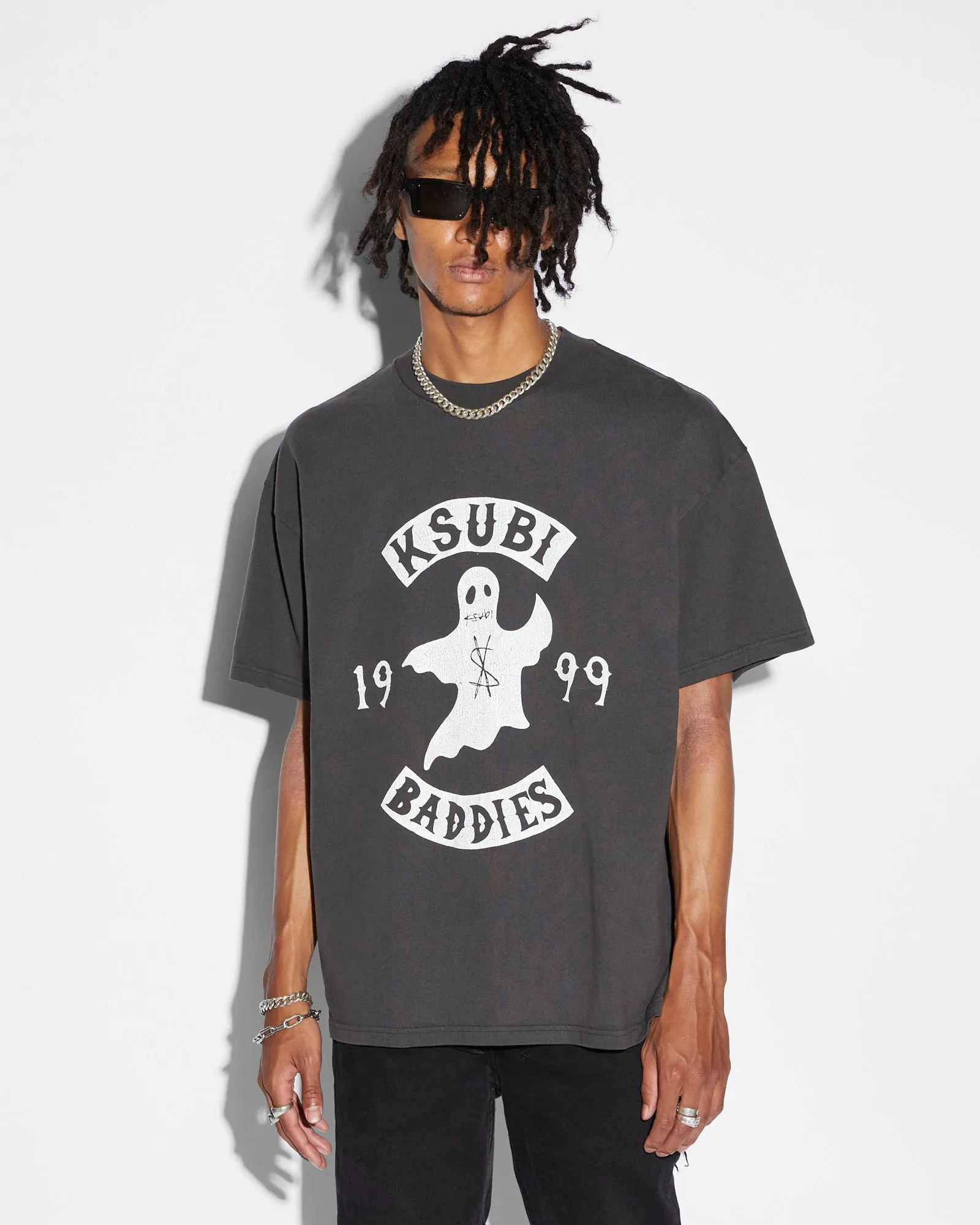 BADDIES EKCESS SS TEE FADED BLACK sold by Ksubi