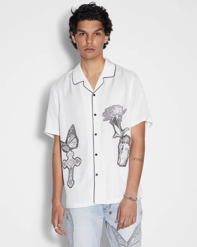 KUT OUT RESORT SS SHIRT WHITE sold by Ksubi