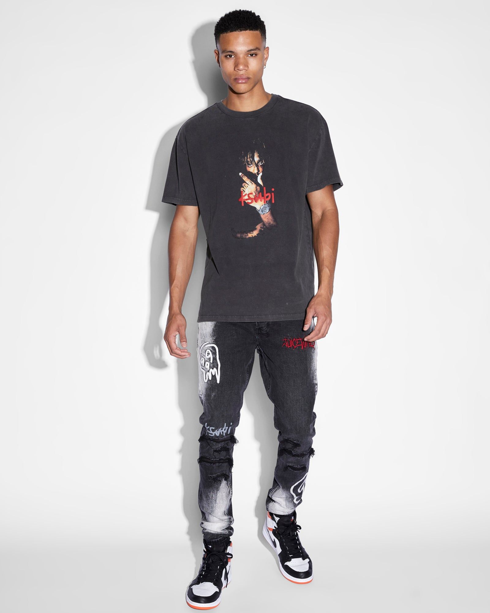 999 WRLD BIGGIE SS TEE FADED BLACK sold by Ksubi product image thumbnail 10
