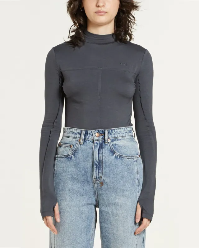 REVERE LS TOP CHARCOAL sold by Ksubi