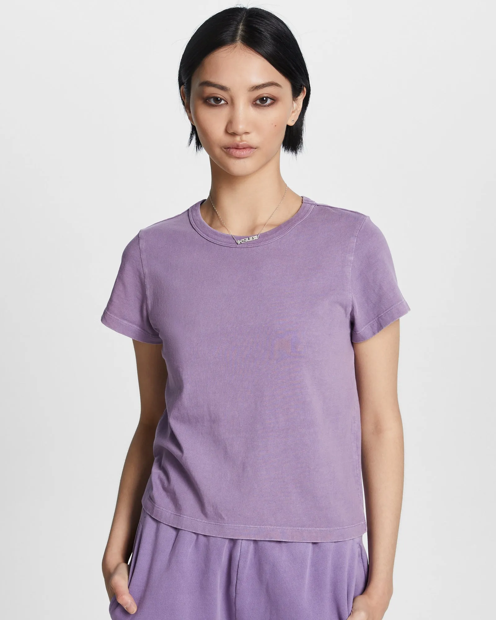 3 X 4 MINI TEE LILAC sold by Ksubi
