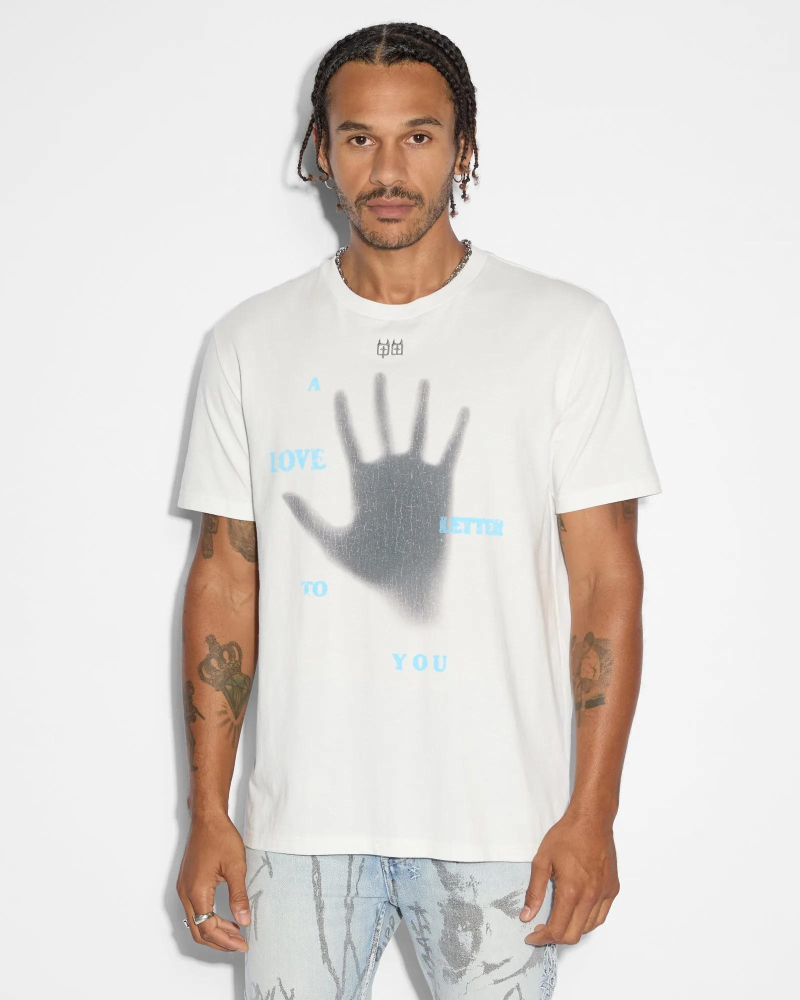 HAND KASH SS TEE VINTAGE WHITE sold by Ksubi