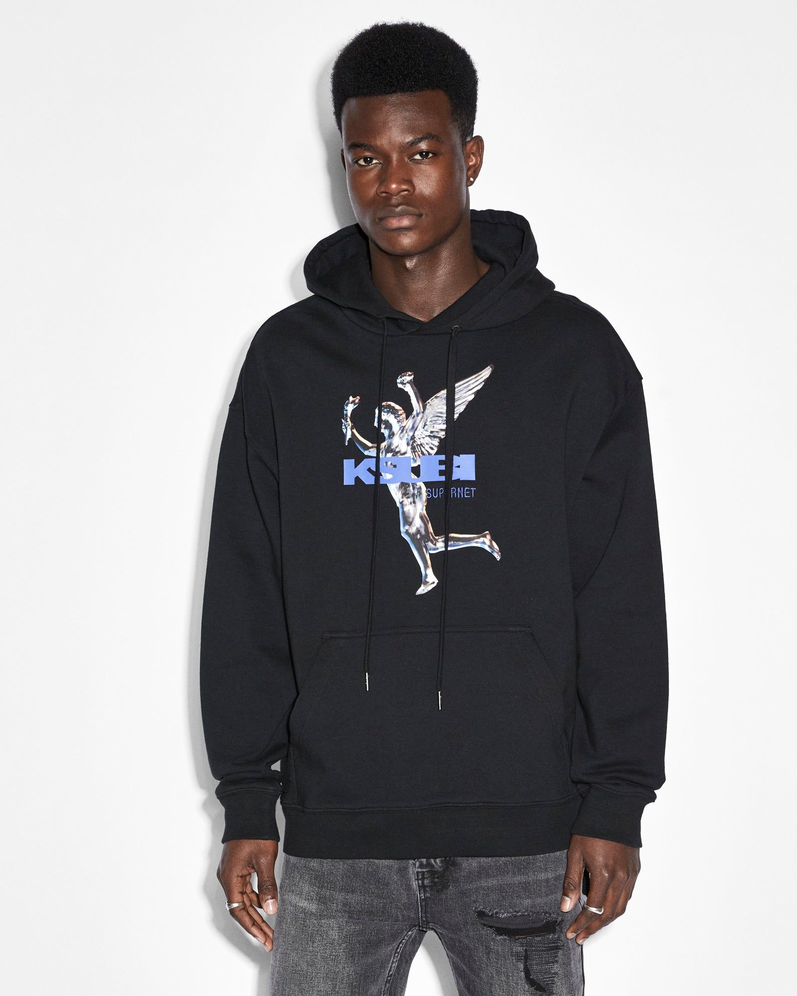 KSUBI ROLLS BIGGIE HOODIE JET BLACK sold by Ksubi