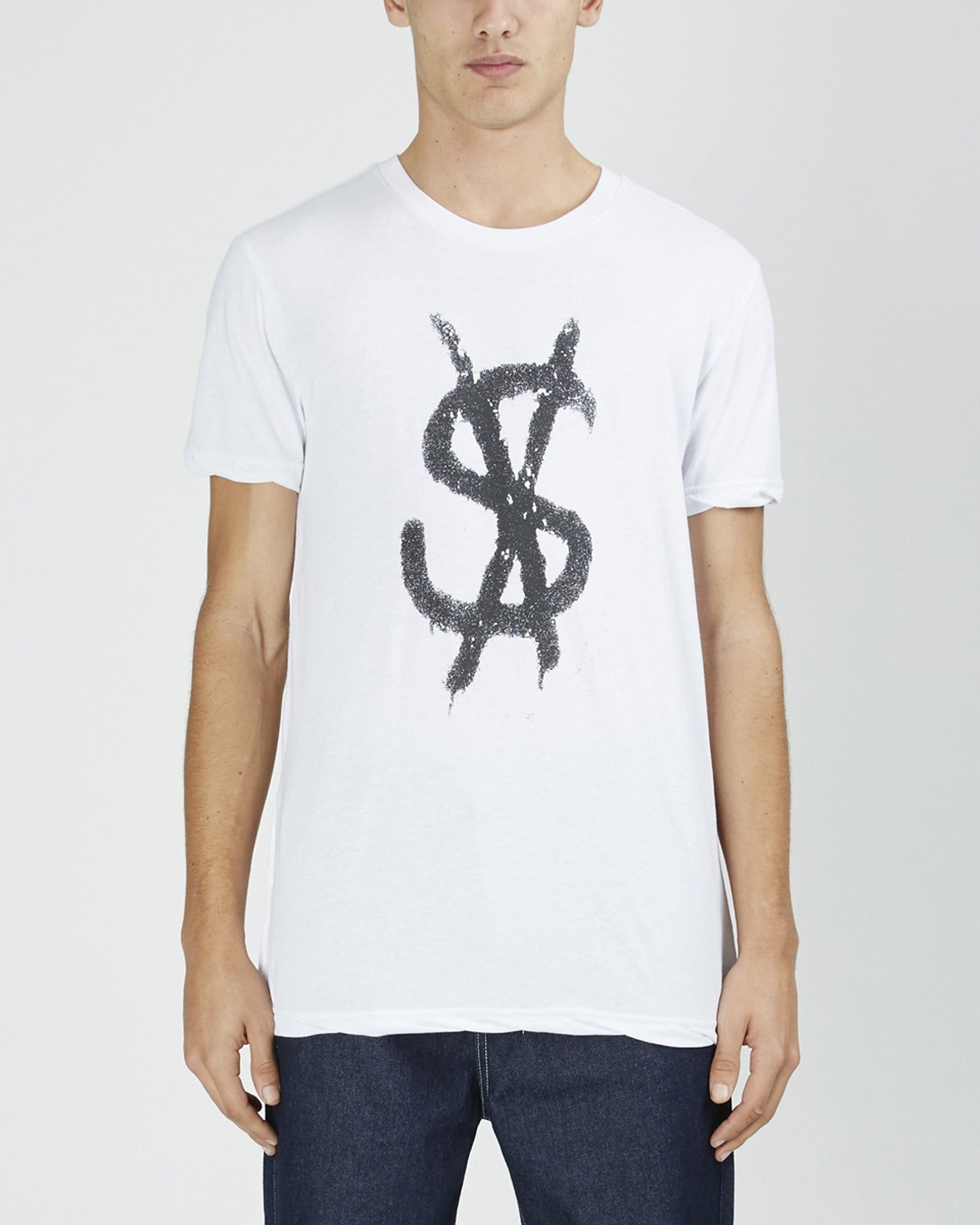 SPRAY DOLLAR SS TEE WHITE sold by Ksubi