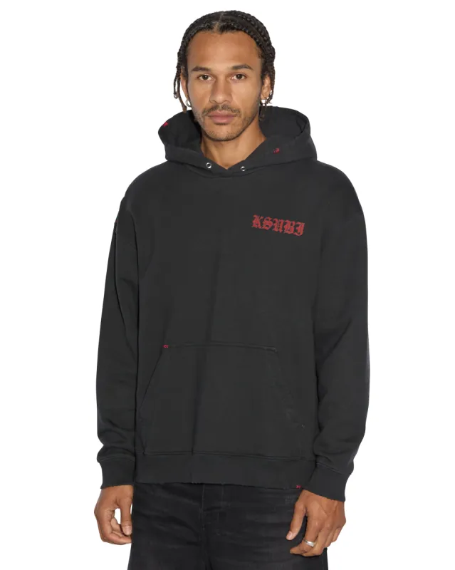 SINNERS BIGGIE HOODIE ACID BLACK made by Ksubi