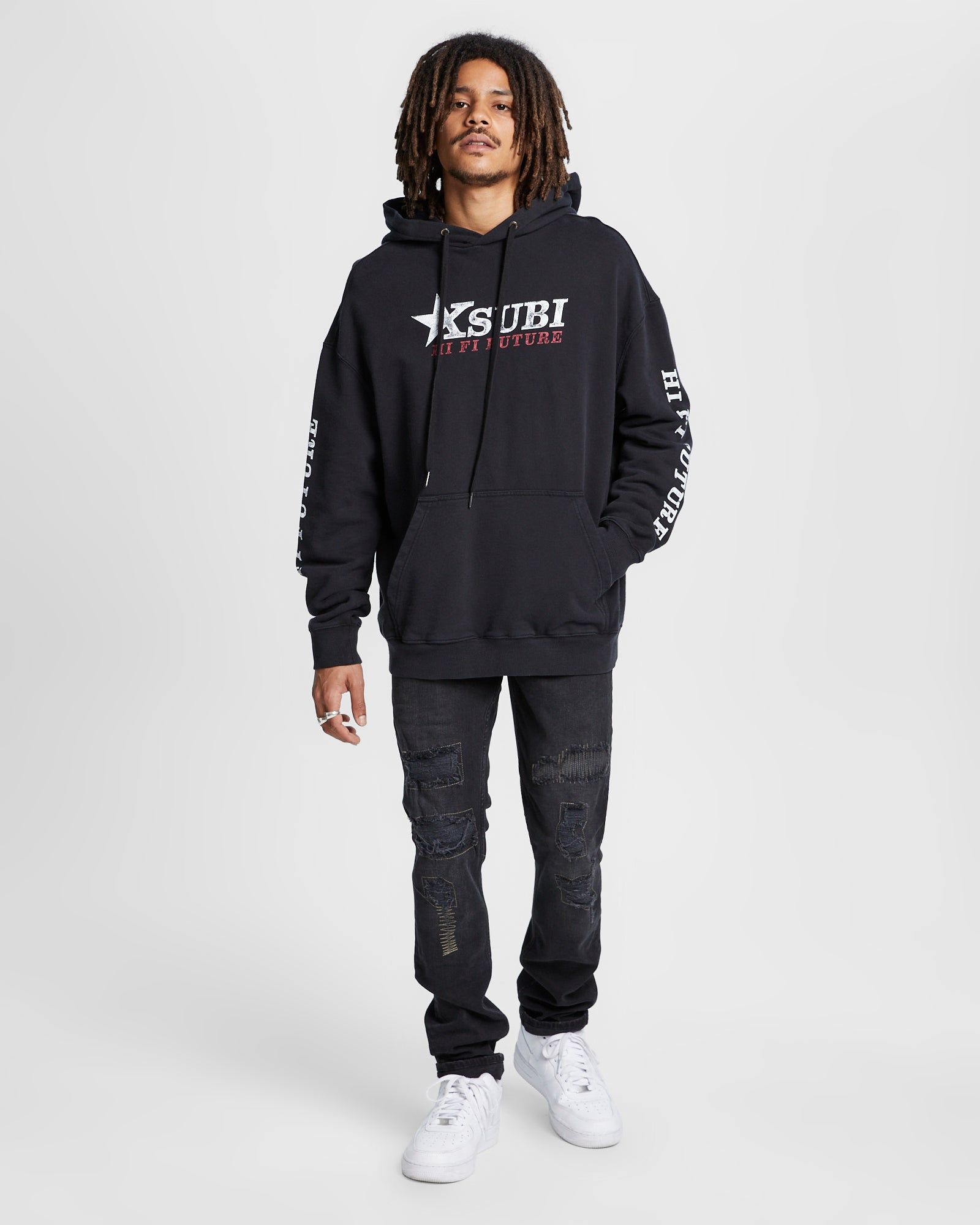 HI FI BIGGIE HOODIE JET BLACK sold by Ksubi product image thumbnail 2