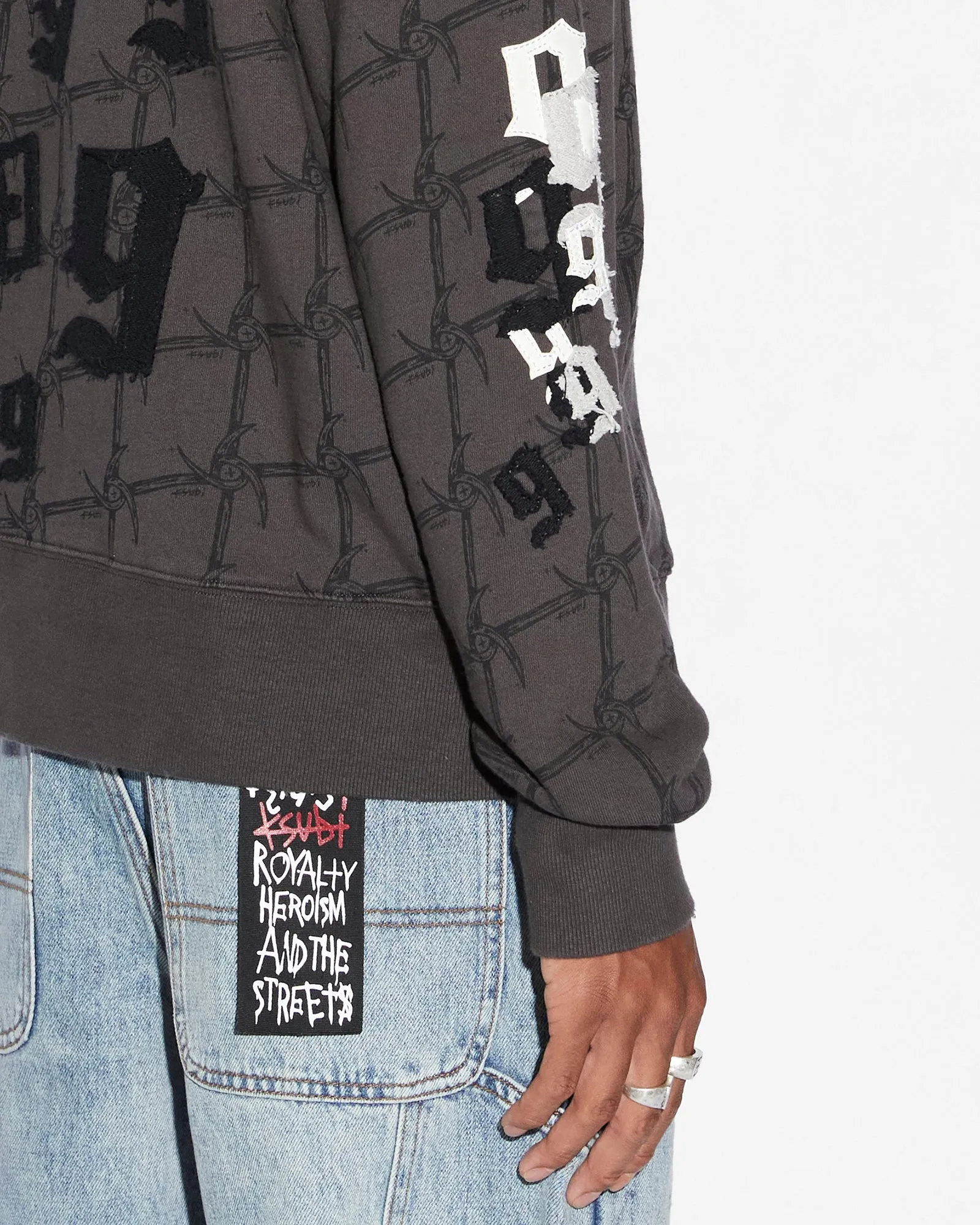 999 ZIP THRU KASH HOODIE FADED BLACK sold by Ksubi product image thumbnail 4