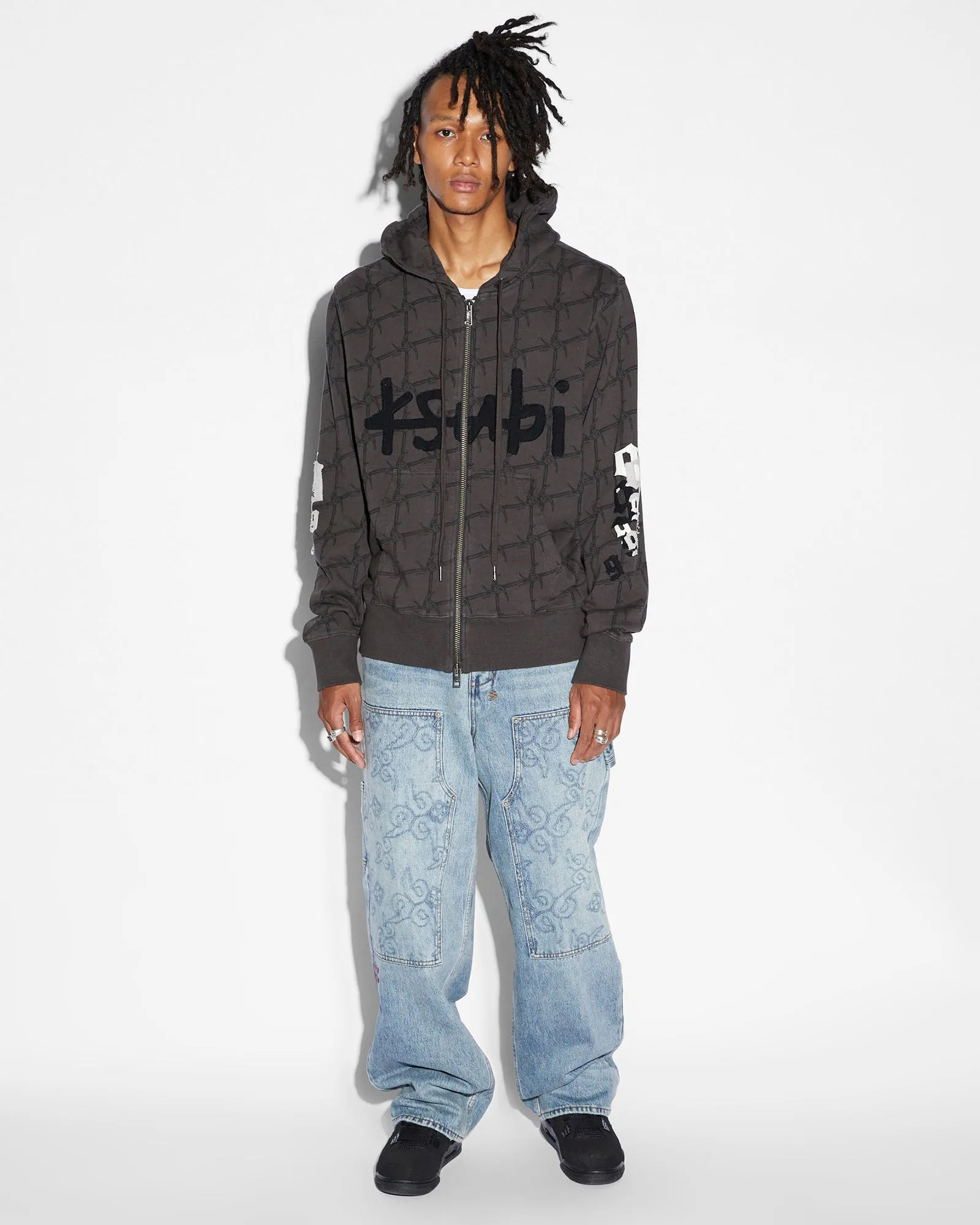 999 ZIP THRU KASH HOODIE FADED BLACK sold by Ksubi product image thumbnail 3