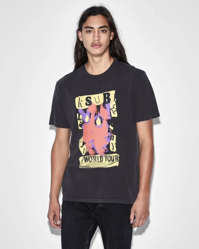 DEVIL KASH SS TEE FADED BLACK sold by Ksubi