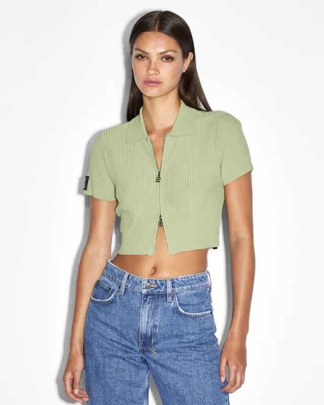 LEAGUE POLO SS CARDI SAGE sold by Ksubi