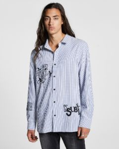 ROSE VOLTAGE LS SHIRT BLUE STR sold by Ksubi