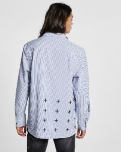ROSE VOLTAGE LS SHIRT BLUE STR sold by Ksubi