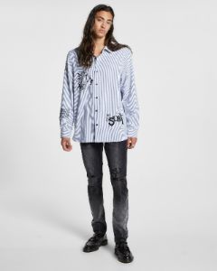 ROSE VOLTAGE LS SHIRT BLUE STR sold by Ksubi