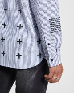 ROSE VOLTAGE LS SHIRT BLUE STR sold by Ksubi