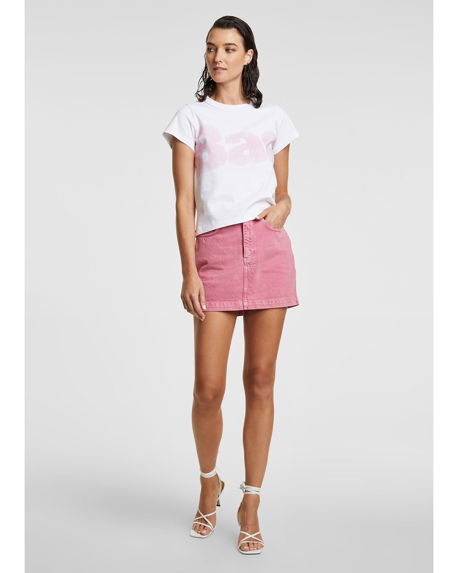 BAD GURL MINI SS TEE WHITE sold by Ksubi product image thumbnail 2