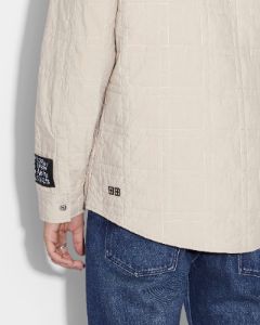 SOUTH QUILTED LS SHIRT CREAM sold by Ksubi