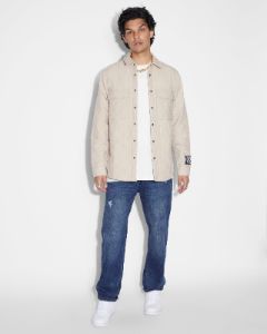 SOUTH QUILTED LS SHIRT CREAM sold by Ksubi