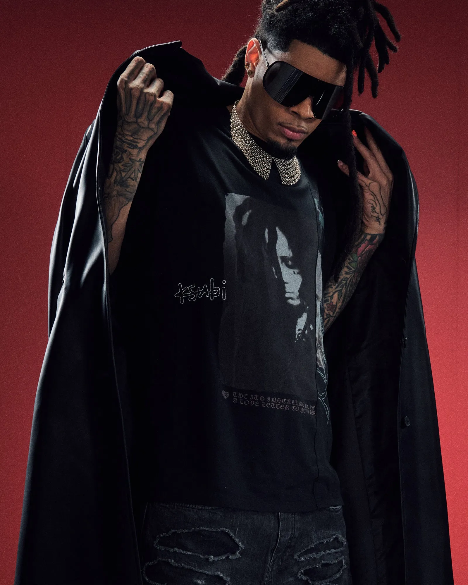 TRIPPIE REDD BIGGIE SS TEE BLACKOUT sold by Ksubi product image thumbnail 2