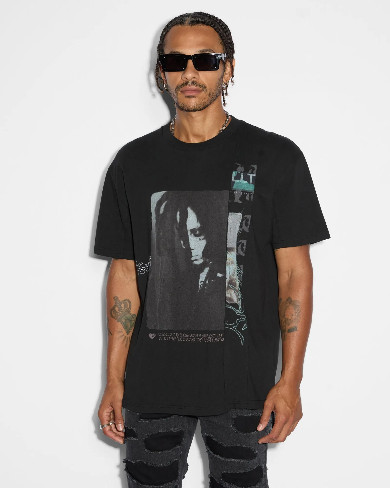 TRIPPIE REDD BIGGIE SS TEE BLACKOUT sold by Ksubi