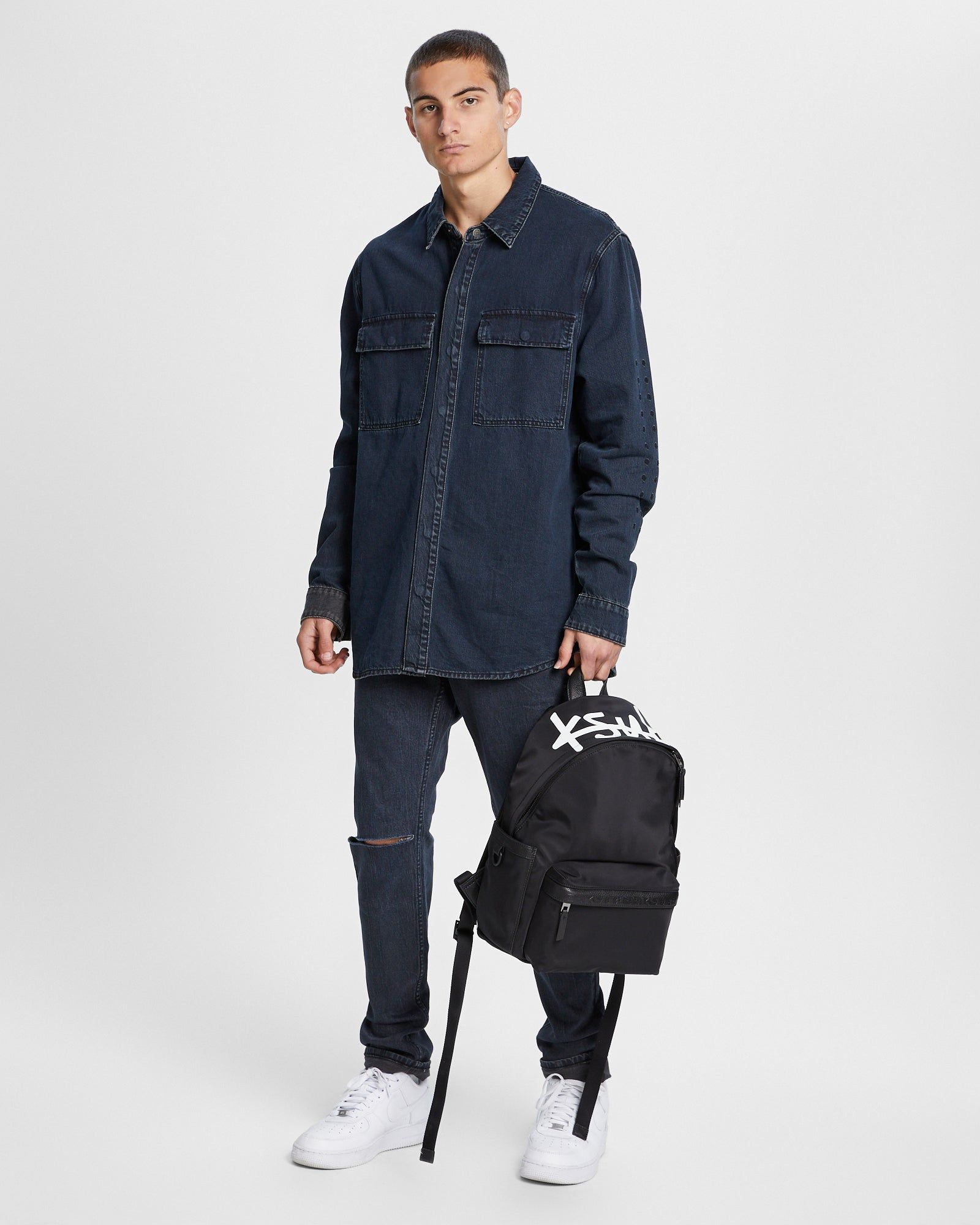 HIGH HORSE LS SHIRT NAVY sold by Ksubi product image thumbnail 3