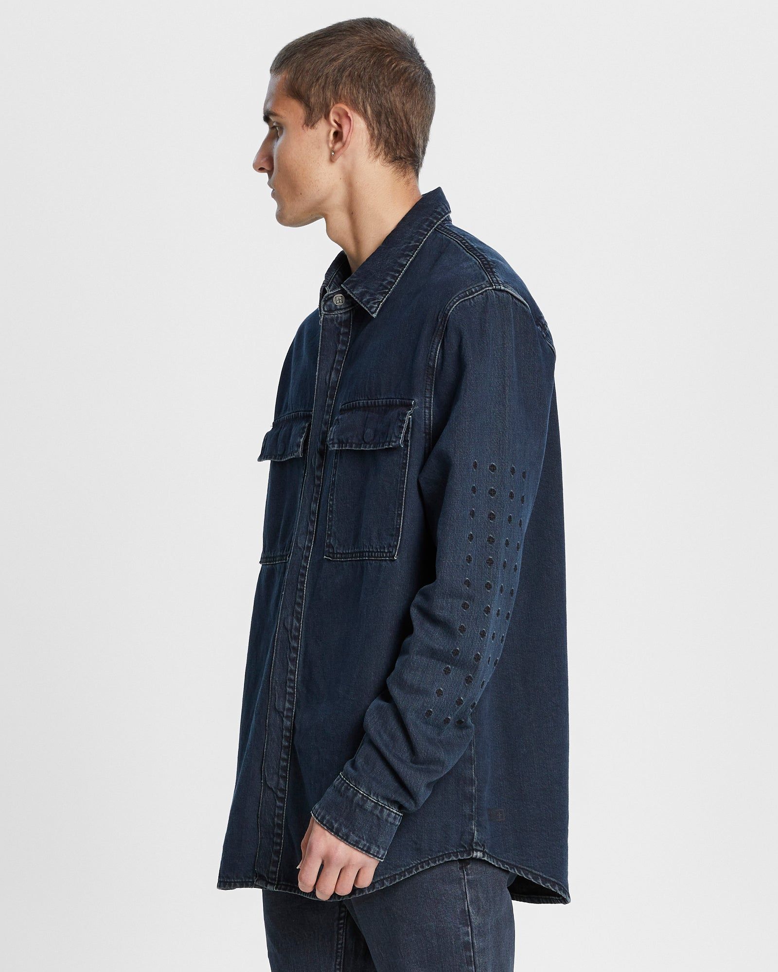 HIGH HORSE LS SHIRT NAVY sold by Ksubi product image thumbnail 4