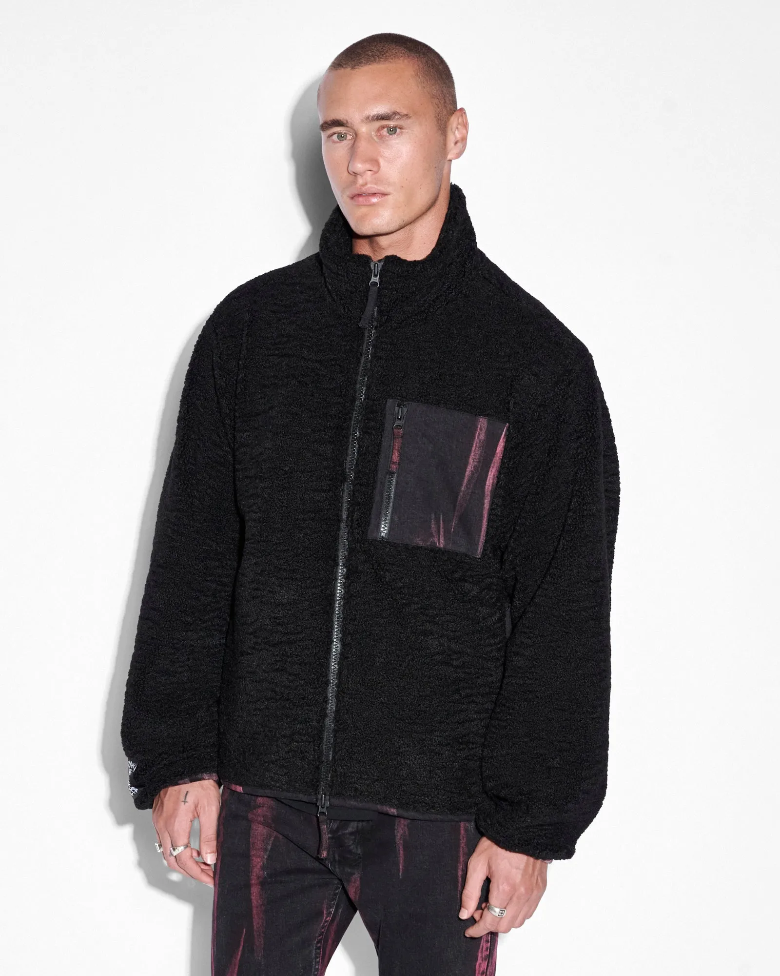 ICEBREAKER ZIP THRU BLACK sold by Ksubi