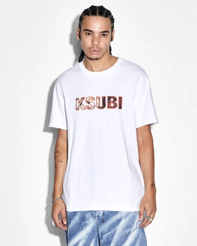 ECOLOGY KASH SS TEE TRU WHITE sold by Ksubi