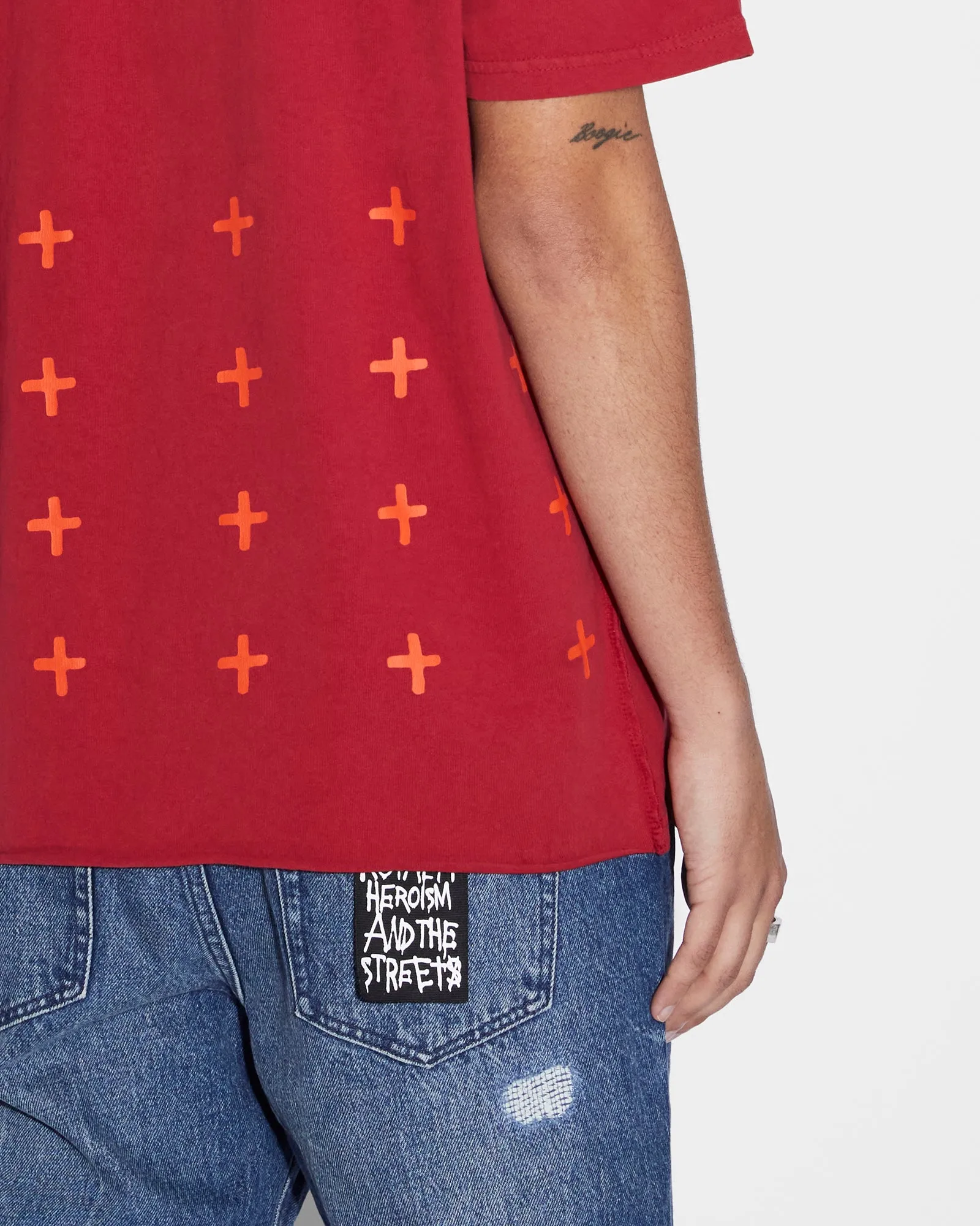 HEART BIGGIE SS TEE CRIMSON sold by Ksubi product image thumbnail 4