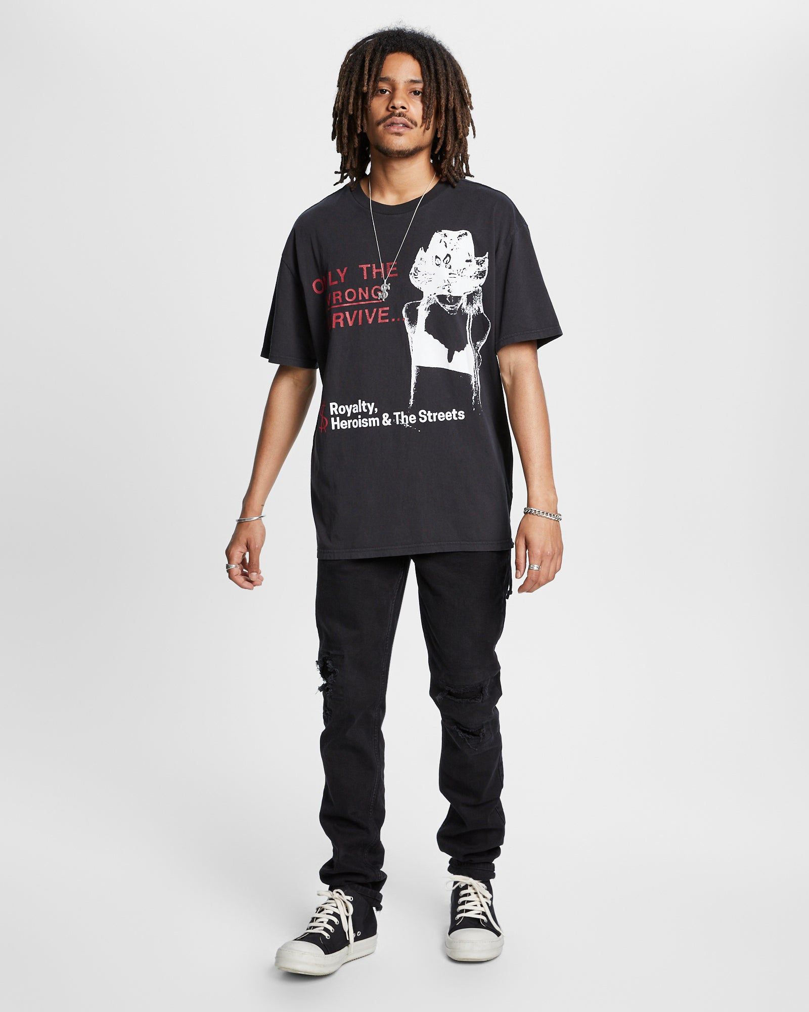 SURVIVE BIGGIE SS TEE JET BLACK sold by Ksubi product image thumbnail 5