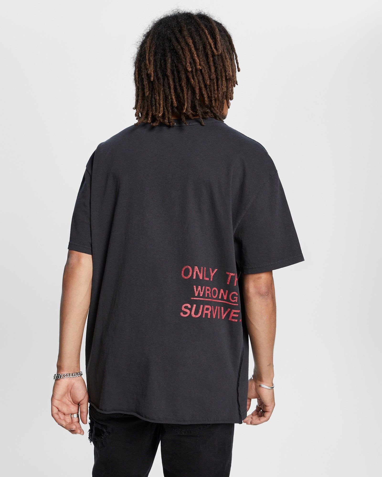 SURVIVE BIGGIE SS TEE JET BLACK sold by Ksubi product image thumbnail 4