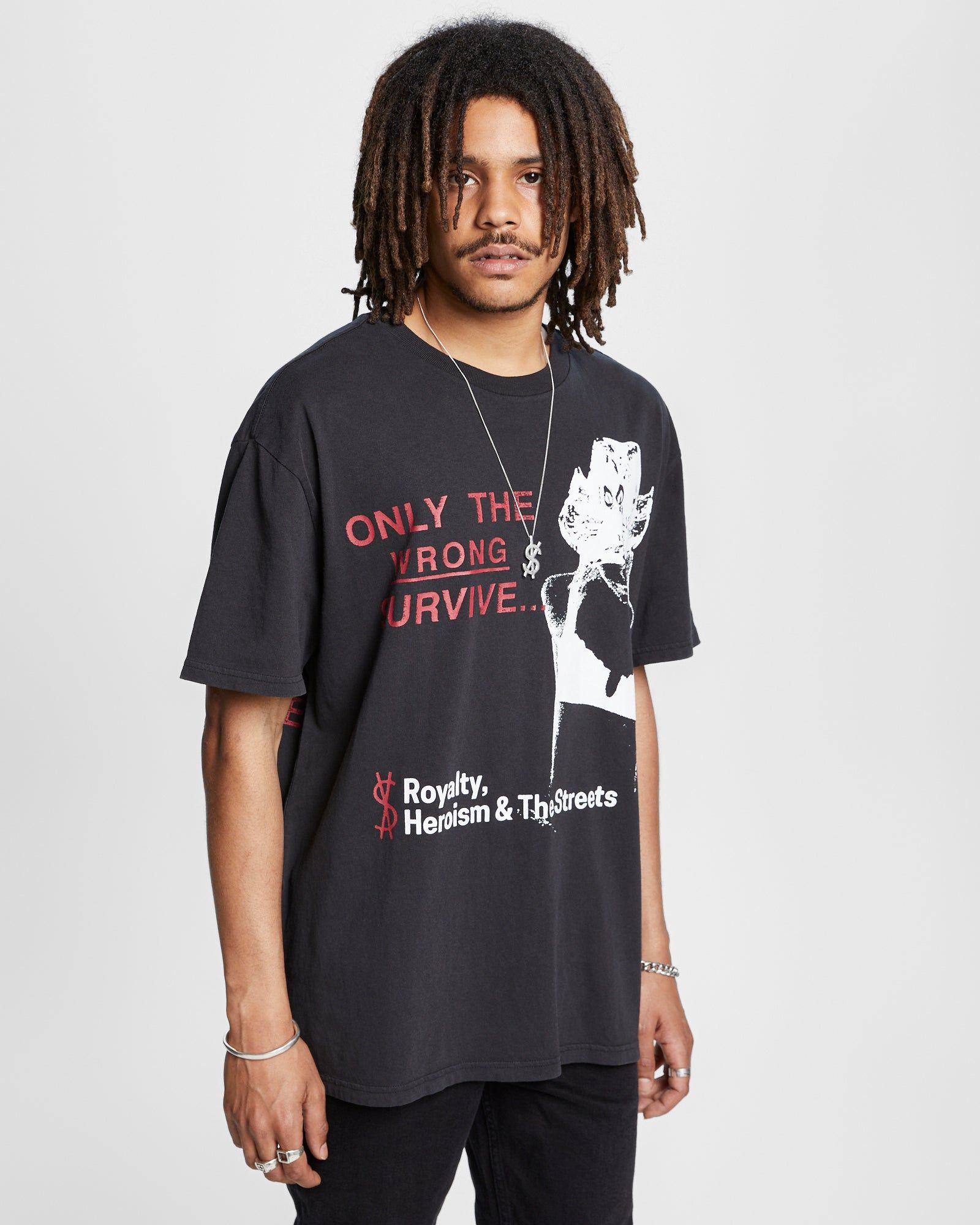 SURVIVE BIGGIE SS TEE JET BLACK sold by Ksubi product image thumbnail 6