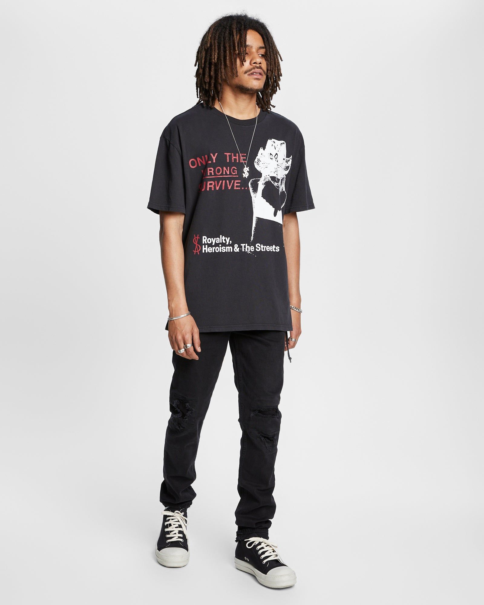 SURVIVE BIGGIE SS TEE JET BLACK sold by Ksubi product image thumbnail 2