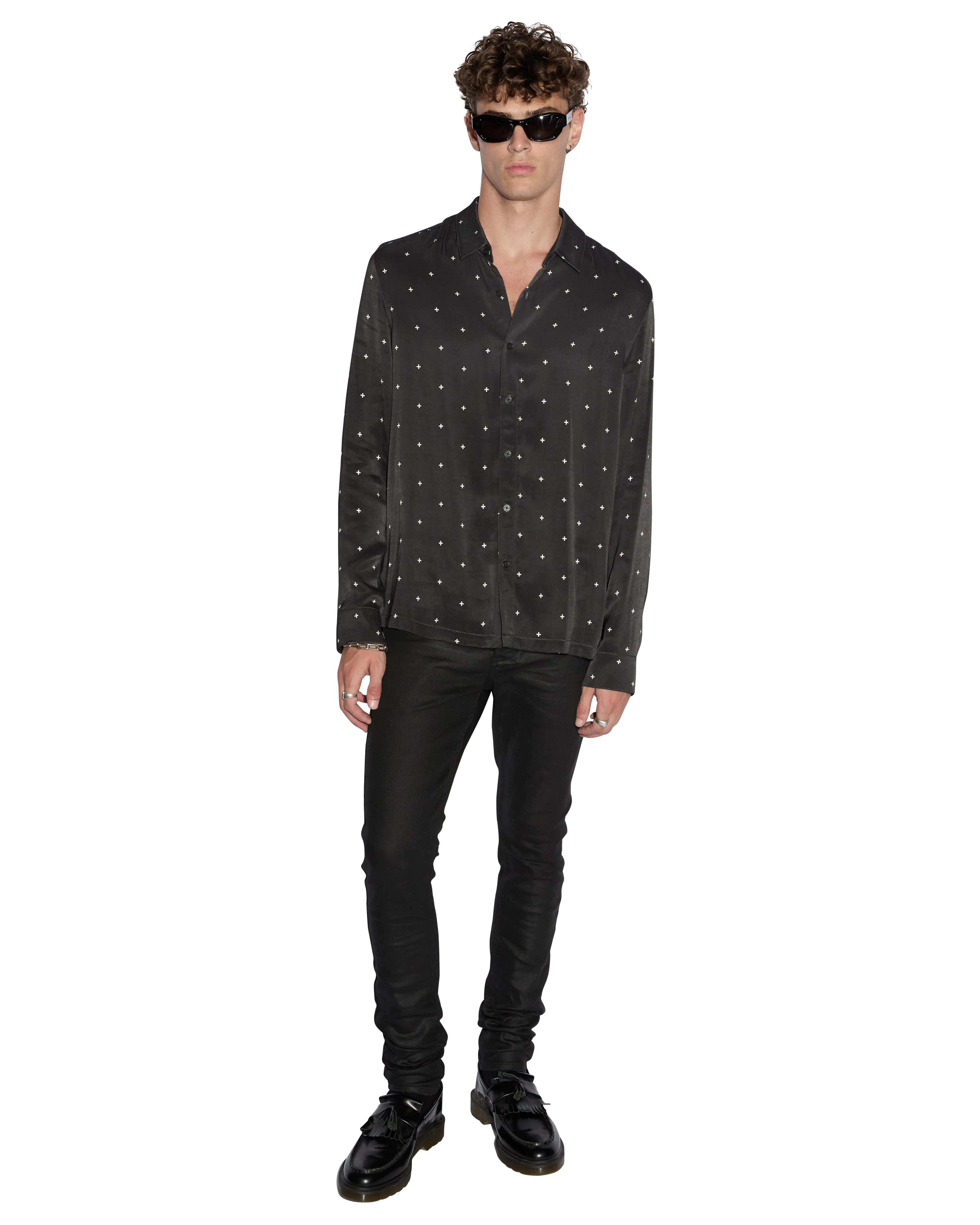 POLKA PLUS LS SHIRT BLACK sold by Ksubi product image thumbnail 3