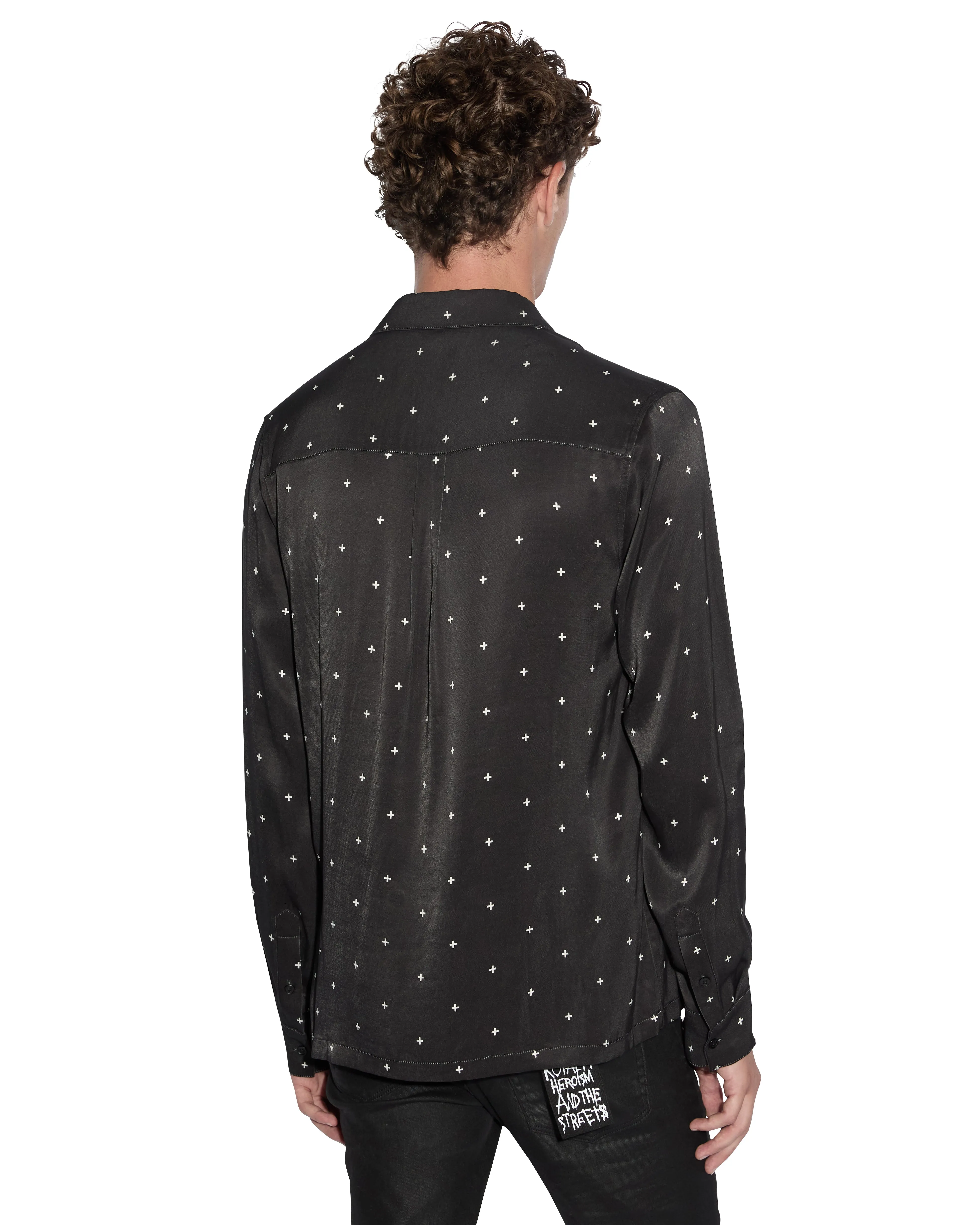 POLKA PLUS LS SHIRT BLACK sold by Ksubi product image thumbnail 4