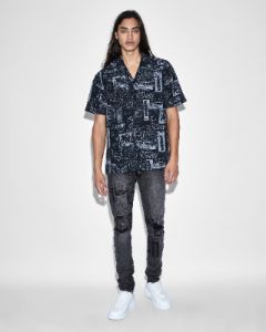 MASH UP RESORT SHIRT BLACK sold by Ksubi