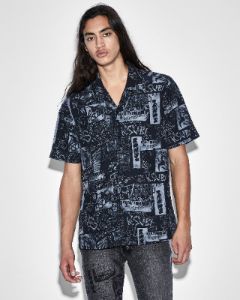 MASH UP RESORT SHIRT BLACK sold by Ksubi