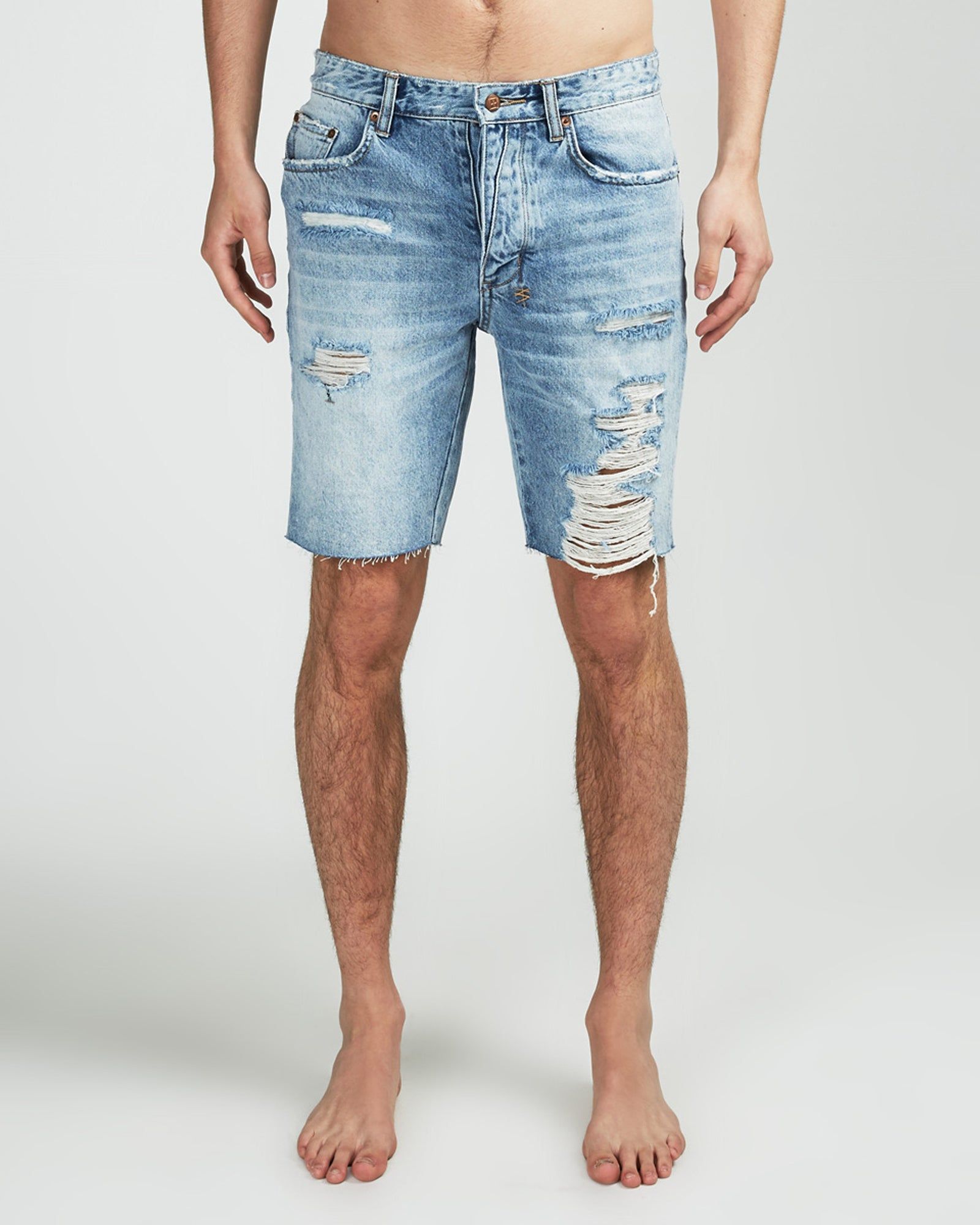 AXEL SHORT TRU BLUE RIPPED sold by Ksubi