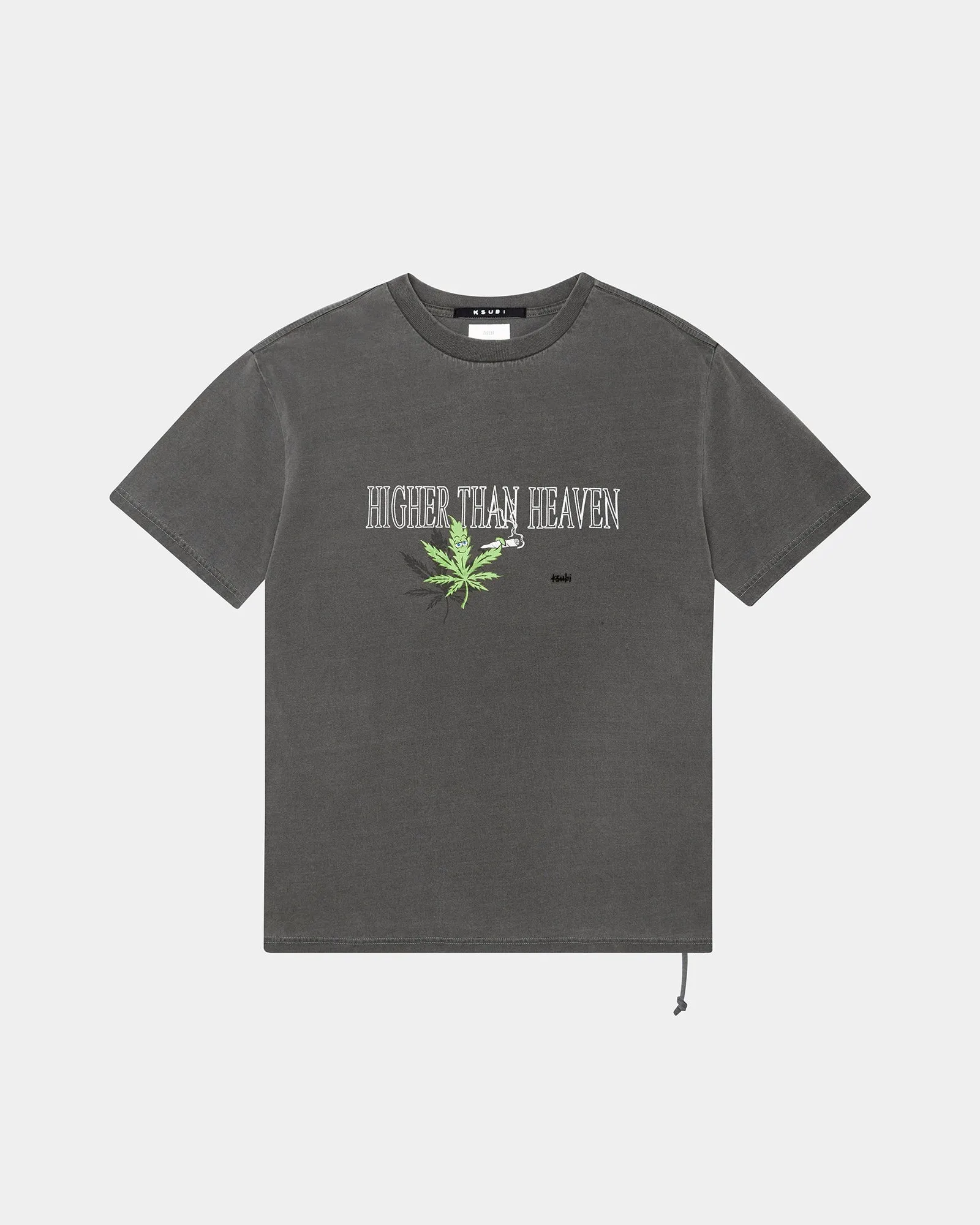 420 LEAF BIGGIE SS TEE CHARCOAL sold by Ksubi product image thumbnail 5