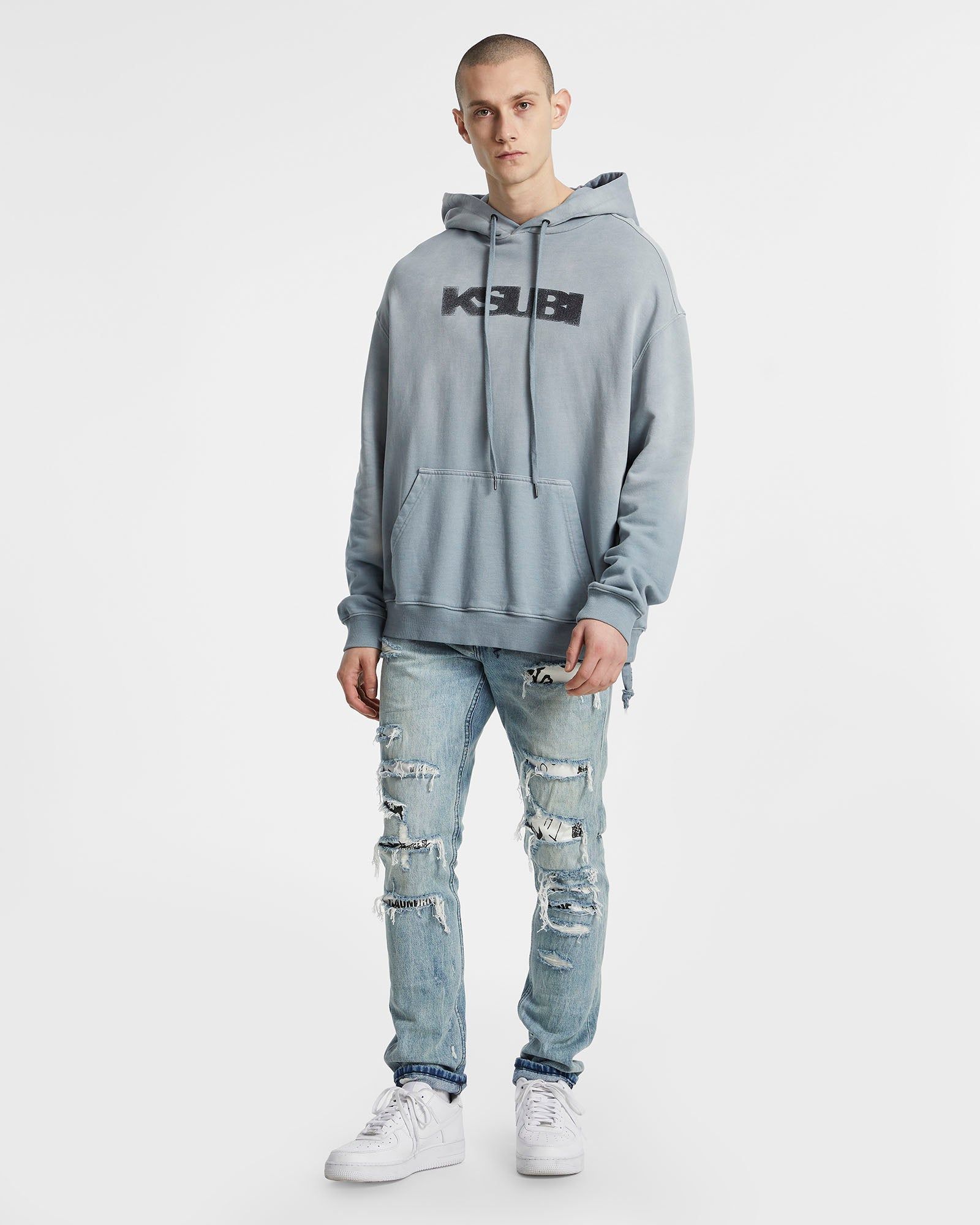 SIGN OF THE TIMES BIGGIE HOODIE OPAL sold by Ksubi product image thumbnail 5
