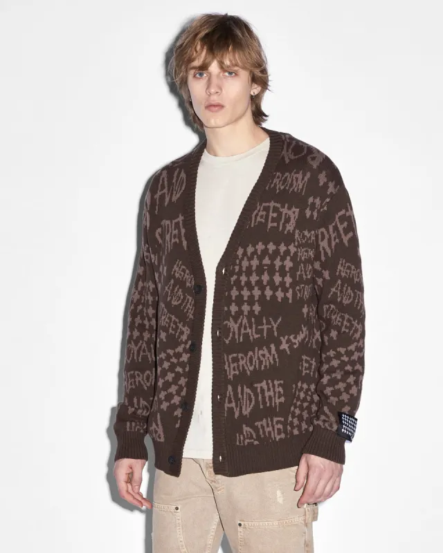 HEROISM CARDIGAN JAVA sold by Ksubi