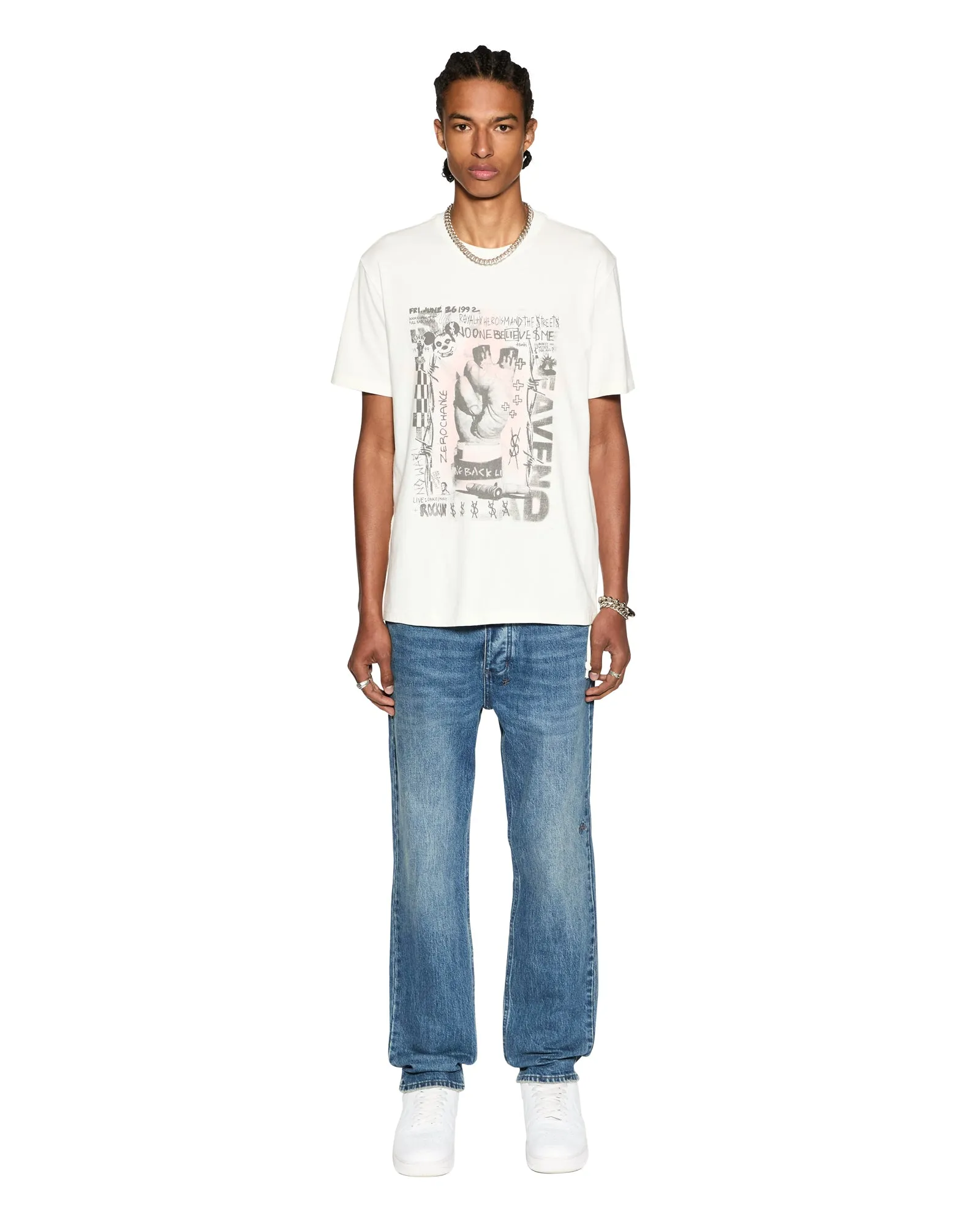 IDOLS KASH SS TEE VINTAGE WHITE sold by Ksubi product image thumbnail 4