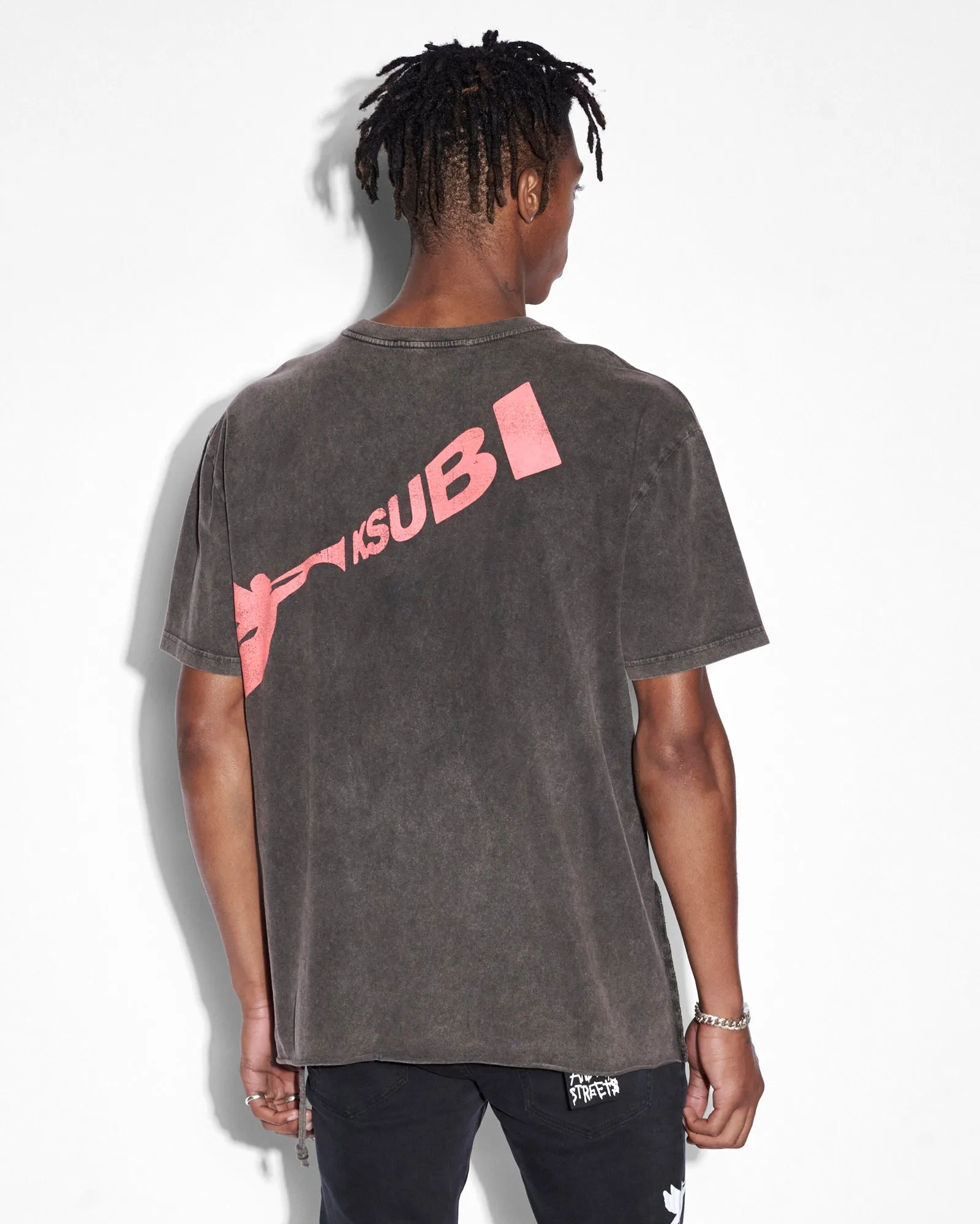ANGELS BIGGIE SS TEE FADED BLACK sold by Ksubi product image thumbnail 2
