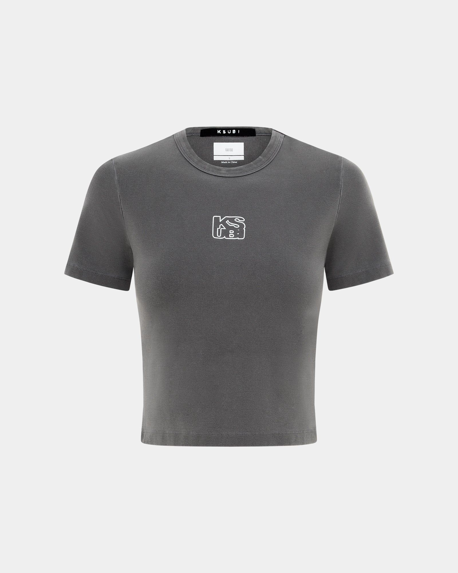 STACKED BABY SS TEE CHARCOAL sold by Ksubi product image thumbnail 5
